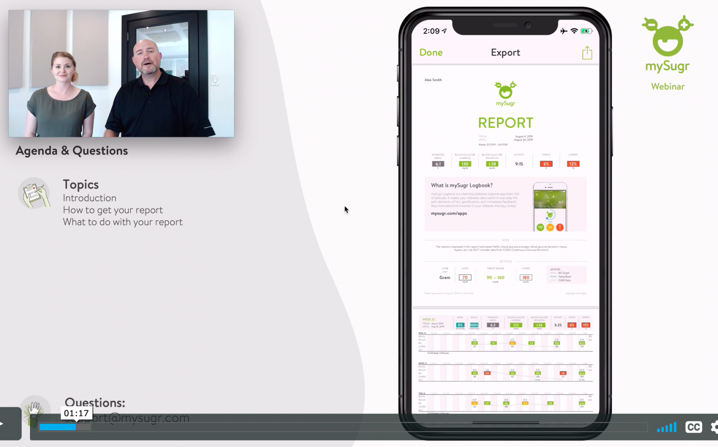 mySugr report