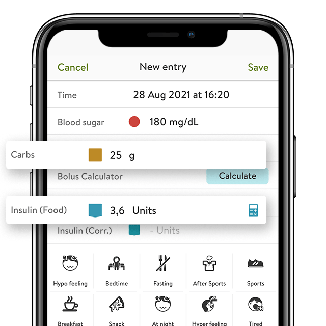 app to record blood sugar